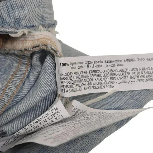 NWT Zara Light Wash Jean Shorts High Rise Distressed Button Fly Size 2 - Picture 8 of 11